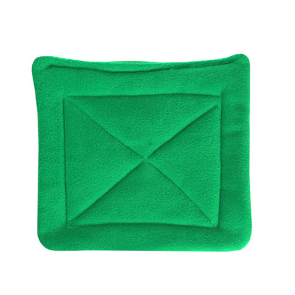 Green Gingham Guinea Pig Hidey House, top view of the pee pad
