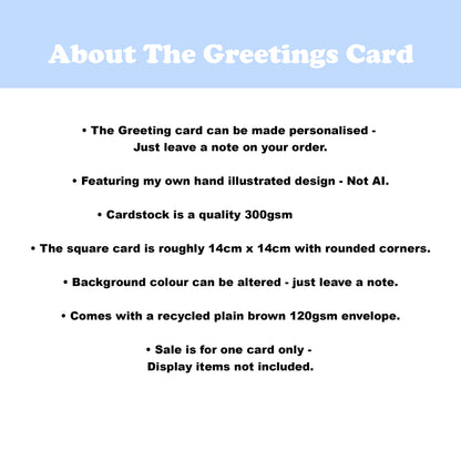 Guinea Pig Is Late For An Important Date - Greetings Card
