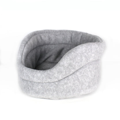 Gray Cuddle Cup Bed for Guinea Pigs, side view of the cuddle cup bed