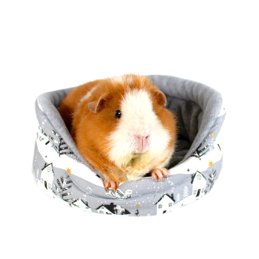 Grey Winter Scene Cuddle Cup Bed