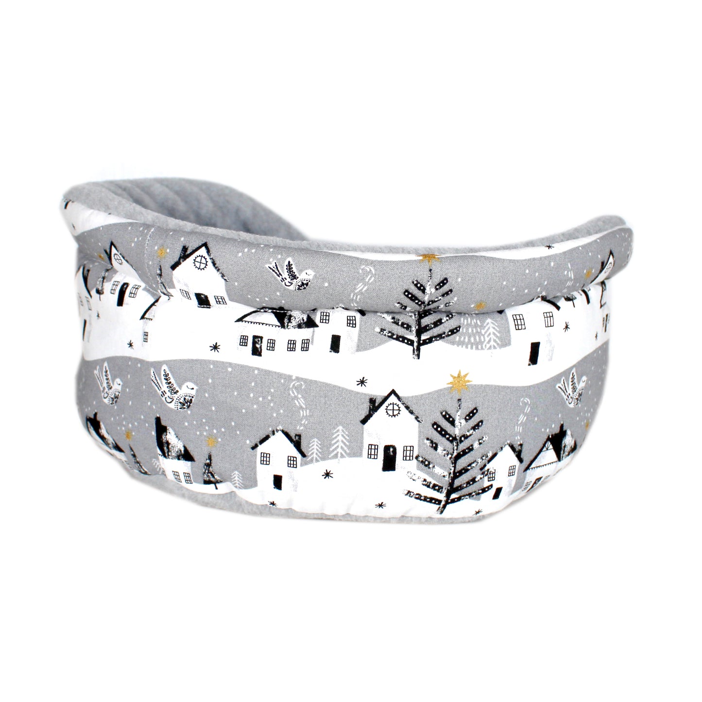Grey Winter Scene Cuddle Cup Bed