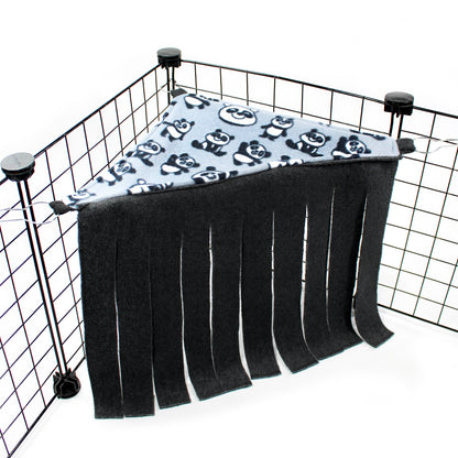 Grey Panda Corner Fleece Forest