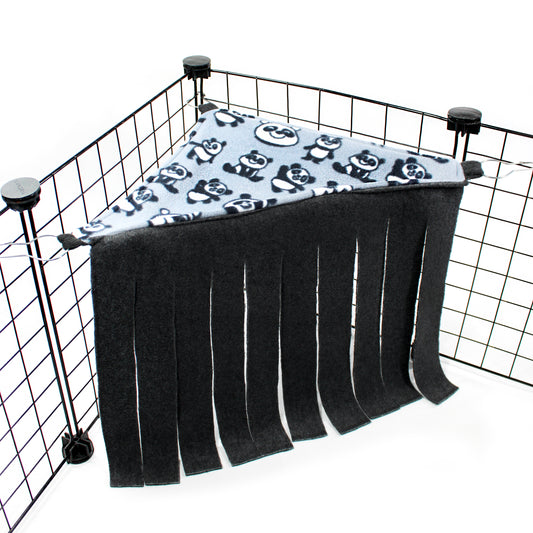 Grey Panda Corner Fleece Forest
