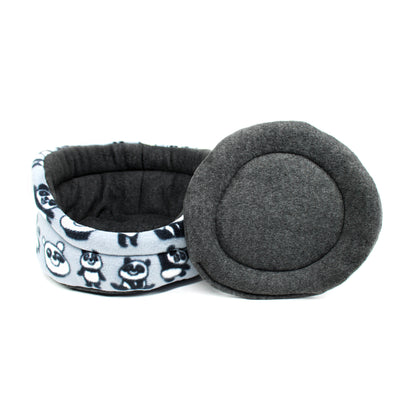Grey Panda Cuddle Cup Bed