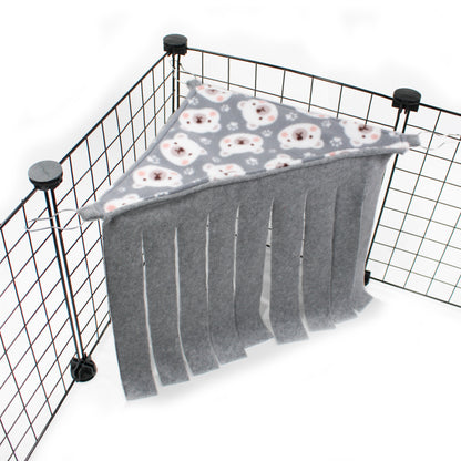 Grey Polar Bear Corner Fleece Forest