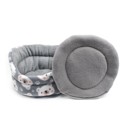 Grey Polar Bear Cuddle Cup Bed for Guinea Pigs