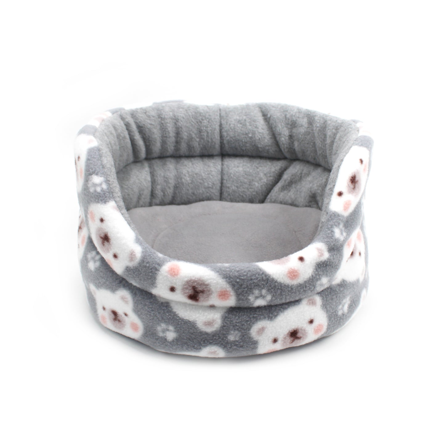 Grey Polar Bear Cuddle Cup Bed for Guinea Pigs