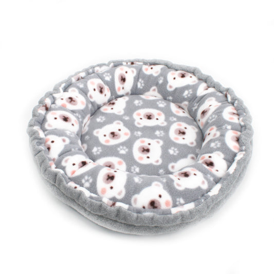 Grey Polar Bear Doughnut Bed