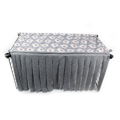 Grey Polar Bear Fleece Forest for Guinea Pig