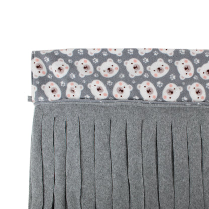 Grey Polar Bear Fleece Forest for Guinea Pig