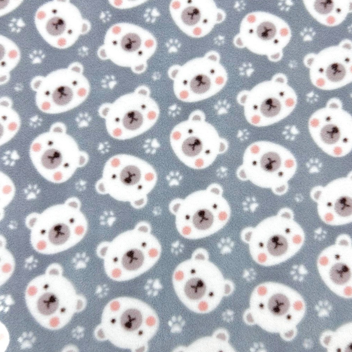 Grey Polar Bear Fleece Forest for Guinea Pig