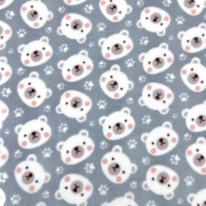 Grey Polar Bear Fleece Forest for Guinea Pig