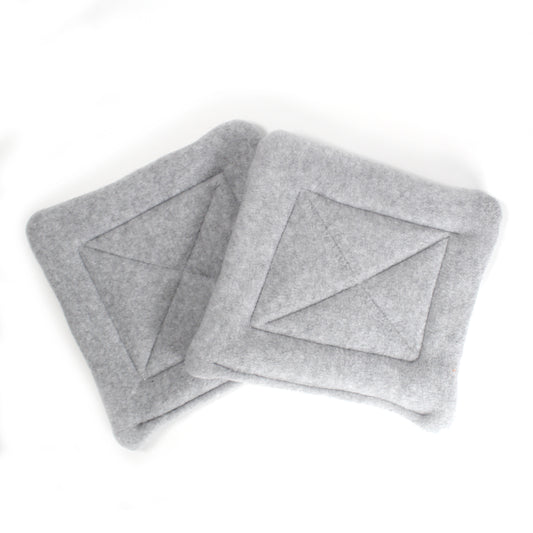 Pair of Square Grey Pee Pads for Guinea Pigs