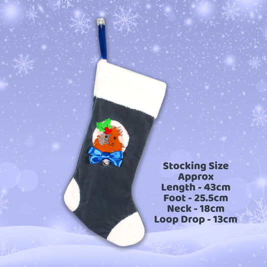 Abyssinian Guinea Pig Luxury Christmas Stocking