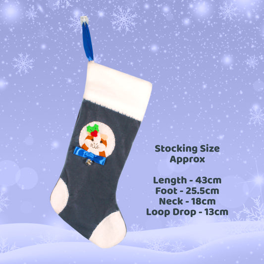 Ginger And White Guinea Pig luxury Christmas Stocking