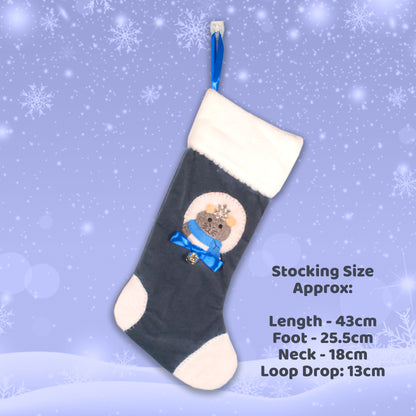 Grey Crested Guinea Pig Luxury Christmas Stocking