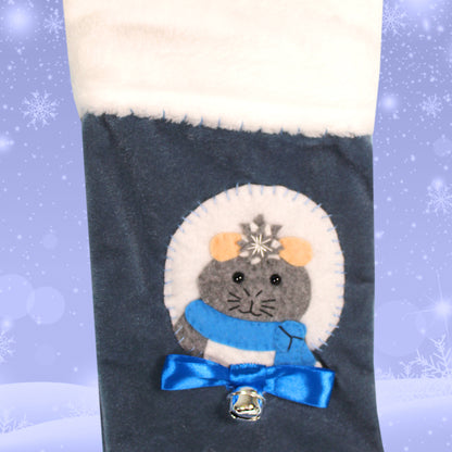 Grey Crested Guinea Pig Luxury Christmas Stocking