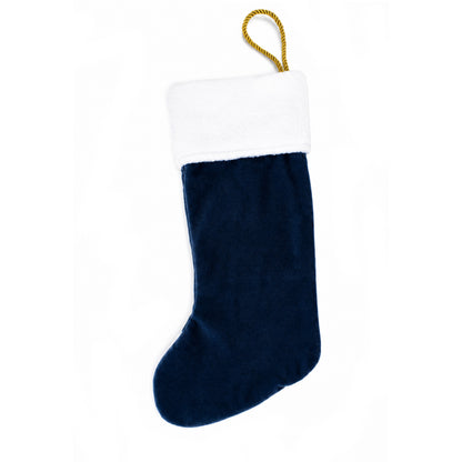 Guinea Pig Christmas Stocking – Blue Velvet & Cream Californian Guinea Pig