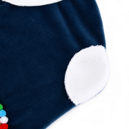 Guinea Pig Christmas Stocking – Blue Velvet & Cream Californian Guinea Pig