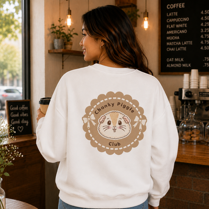 Chonky Piggy Club Halloumi Back Print Crewneck Sweatshirt