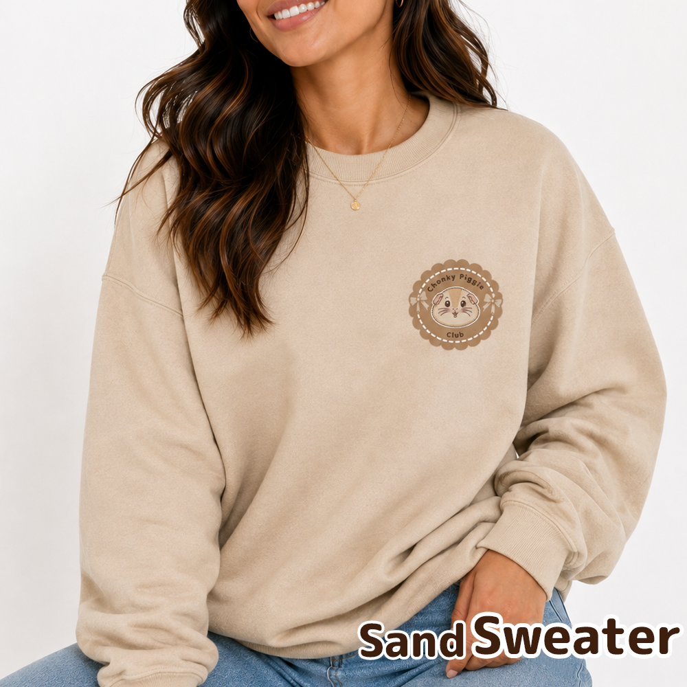 Chonky Piggy Club Halloumi Back Print Crewneck Sweatshirt