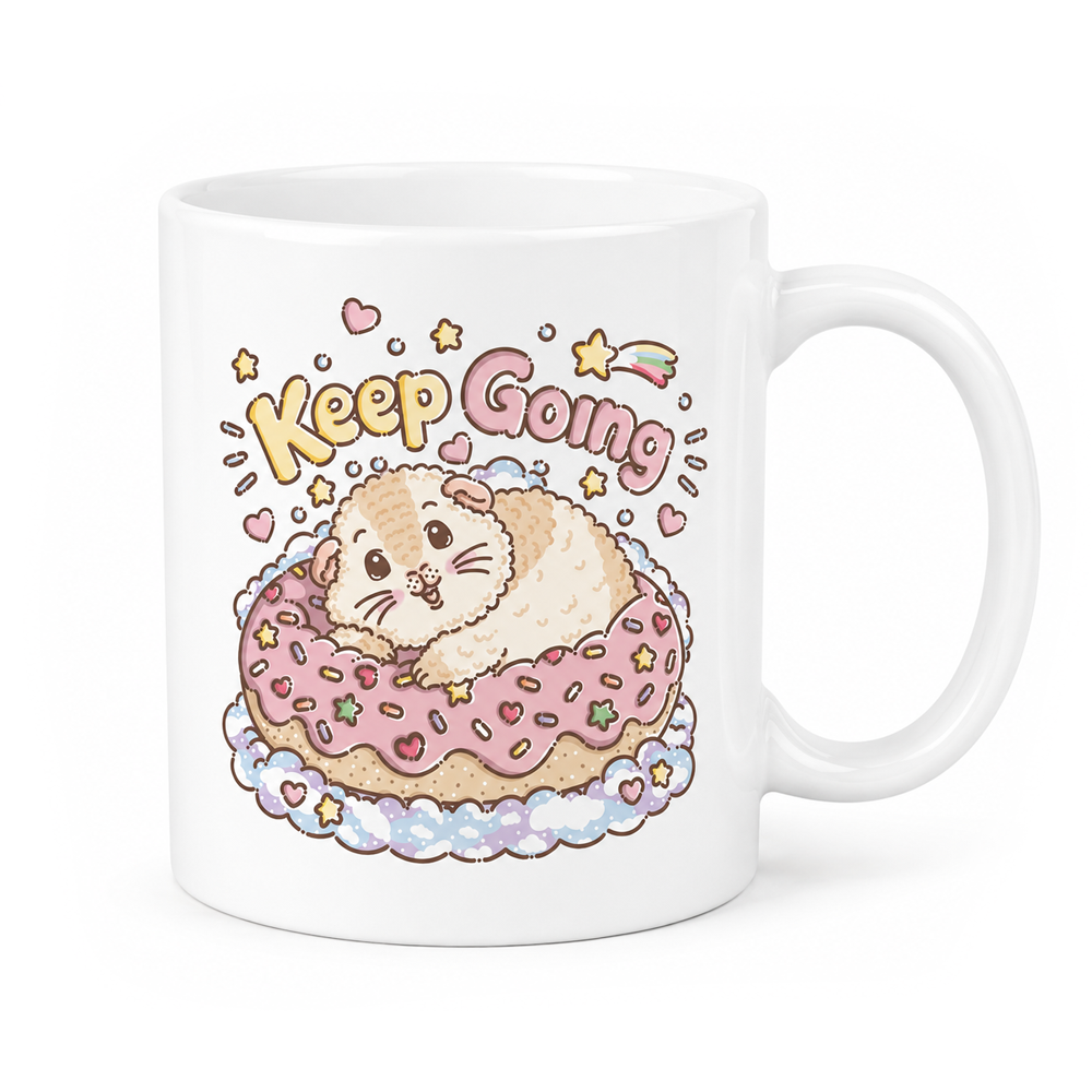 Keep Going Halloumi Guinea Pig Mug