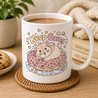Keep Going Halloumi Guinea Pig Mug