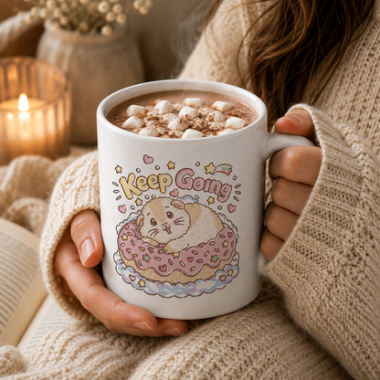 Keep Going Halloumi Guinea Pig Mug