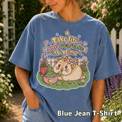 Take Life One Peaflake at a Time Guinea Pig T-Shirt