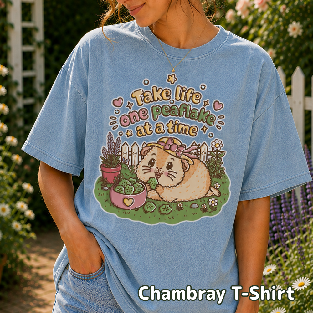Take Life One Peaflake at a Time Guinea Pig T-Shirt