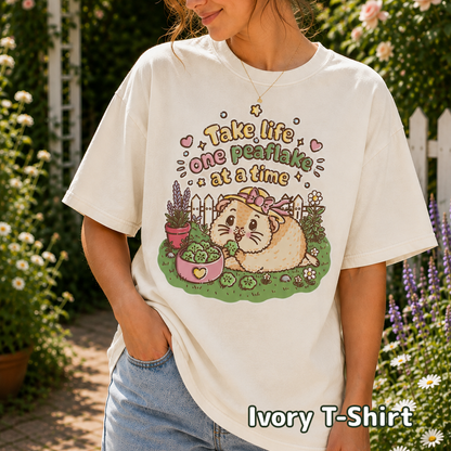 Take Life One Peaflake at a Time Guinea Pig T-Shirt