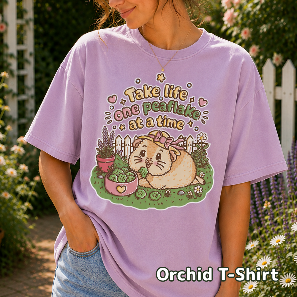 Take Life One Peaflake at a Time Guinea Pig T-Shirt