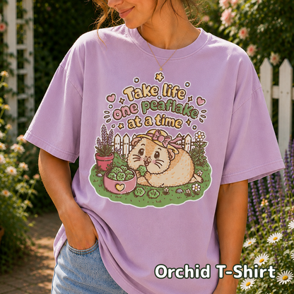 Take Life One Peaflake at a Time Guinea Pig T-Shirt