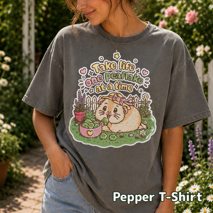 Take Life One Peaflake at a Time Guinea Pig T-Shirt