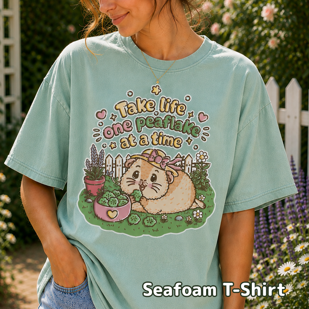 Take Life One Peaflake at a Time Guinea Pig T-Shirt