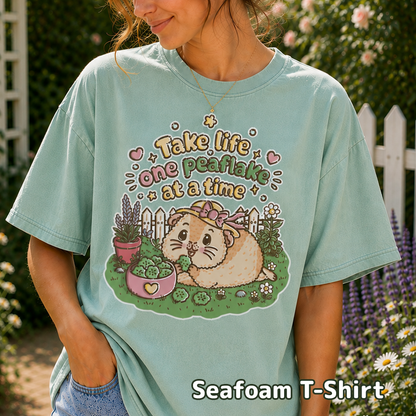 Take Life One Peaflake at a Time Guinea Pig T-Shirt