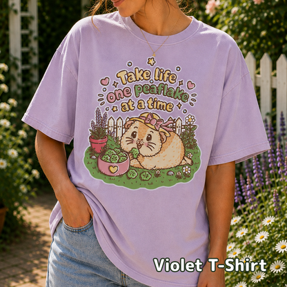 Take Life One Peaflake at a Time Guinea Pig T-Shirt