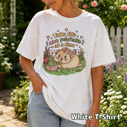 Take Life One Peaflake at a Time Guinea Pig T-Shirt