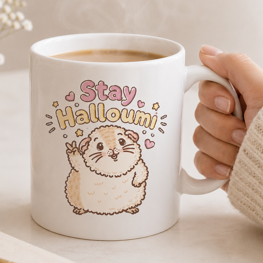 Stay Halloumi Guinea Pig Mug