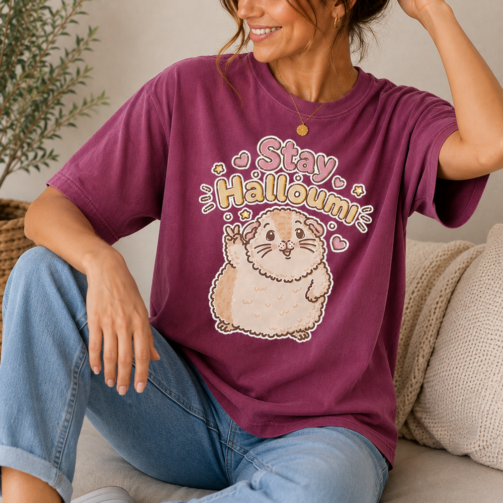 Stay Halloumi Guinea Pig T-Shirt