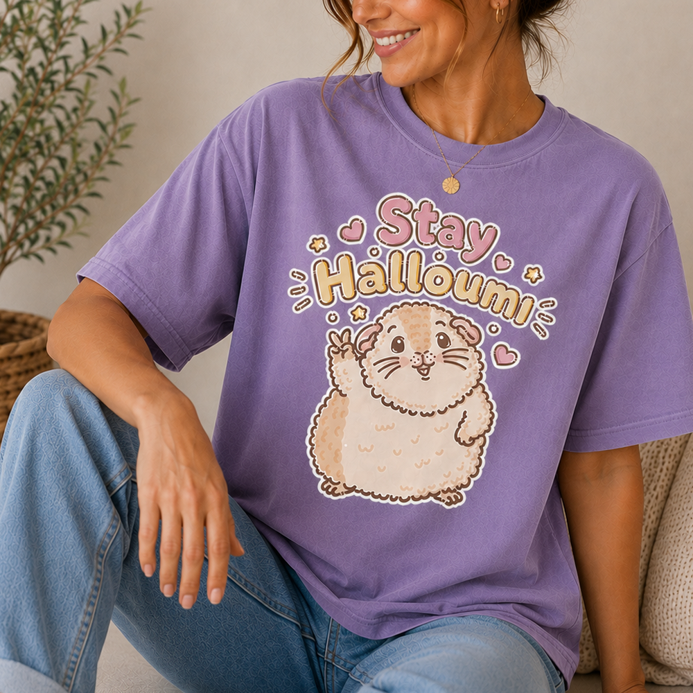 Stay Halloumi Guinea Pig T-Shirt