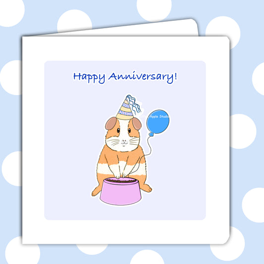 Personalised Guinea Pig Anniversary Card