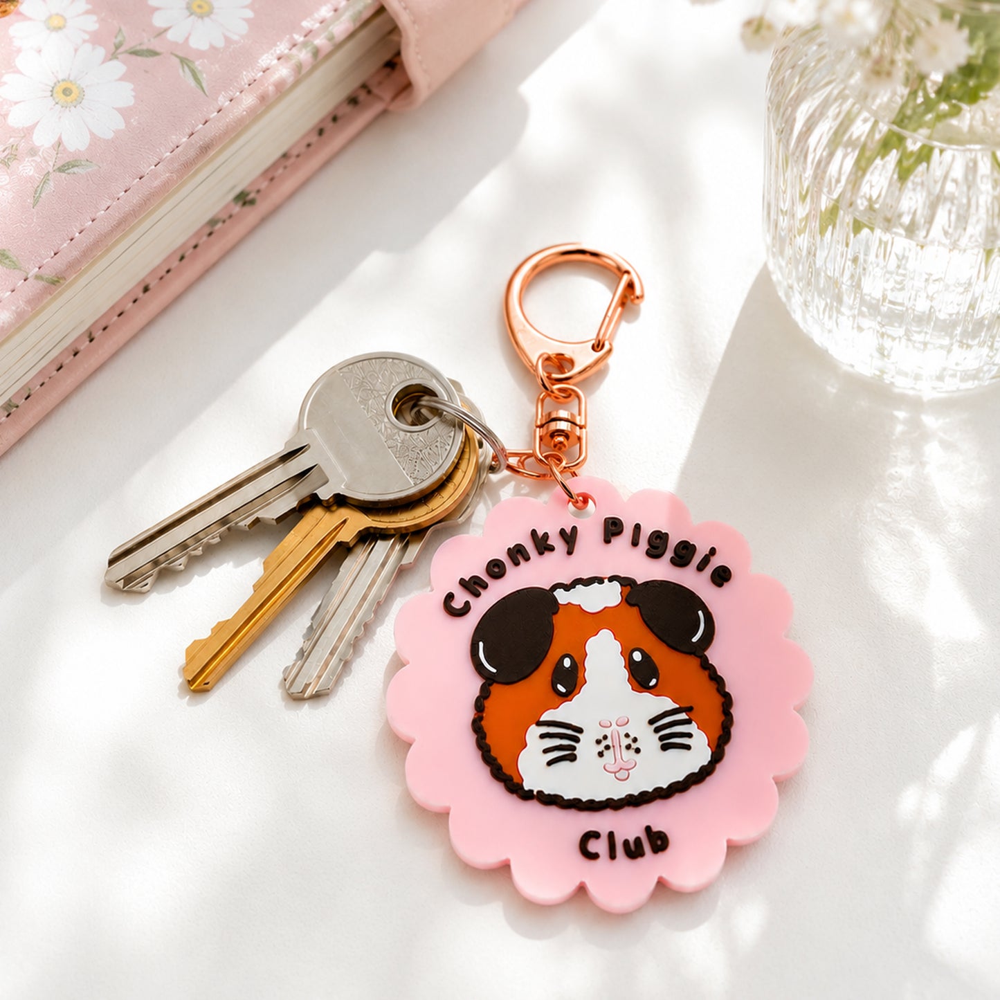 Chonky Piggie Club Guinea Pig Keyring & Bag Charm
