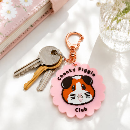 Chonky Piggie Club Guinea Pig Keyring & Bag Charm