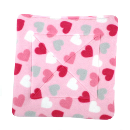 Large Pastel Hearts Square Pee Pad With Pink Bottom