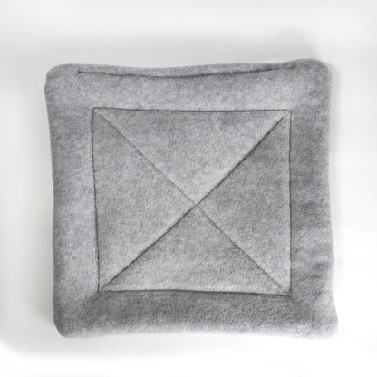Large Square Grey Pee Pad for Guinea Pigs, overhead view of the pee mat showing the detail