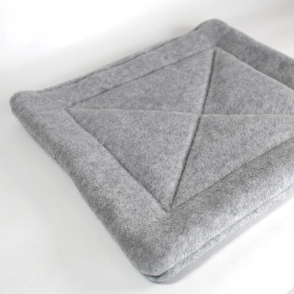 Large Square Grey Pee Pad for Guinea Pigs, front view of the pee pad with out a guinea pig