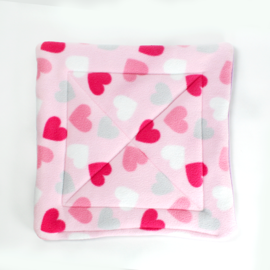 Large Square Heart Pattern Pee Pad for Guinea Pigs