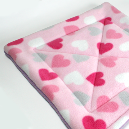 Large Square Heart Pattern Pee Pad for Guinea Pigs