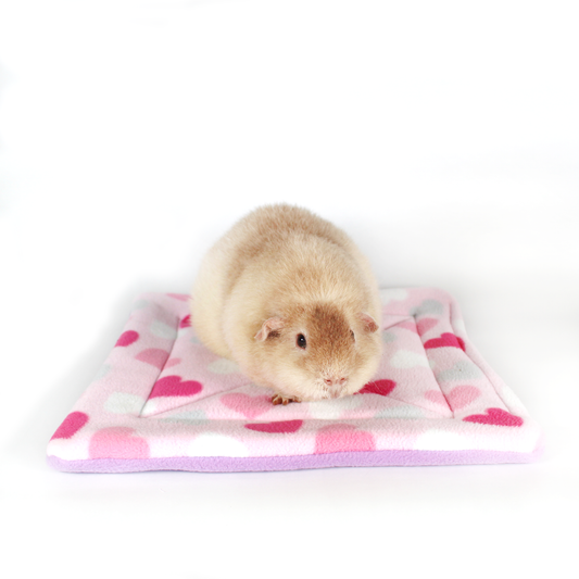 Large Square Heart Pattern Pee Pad for Guinea Pigs